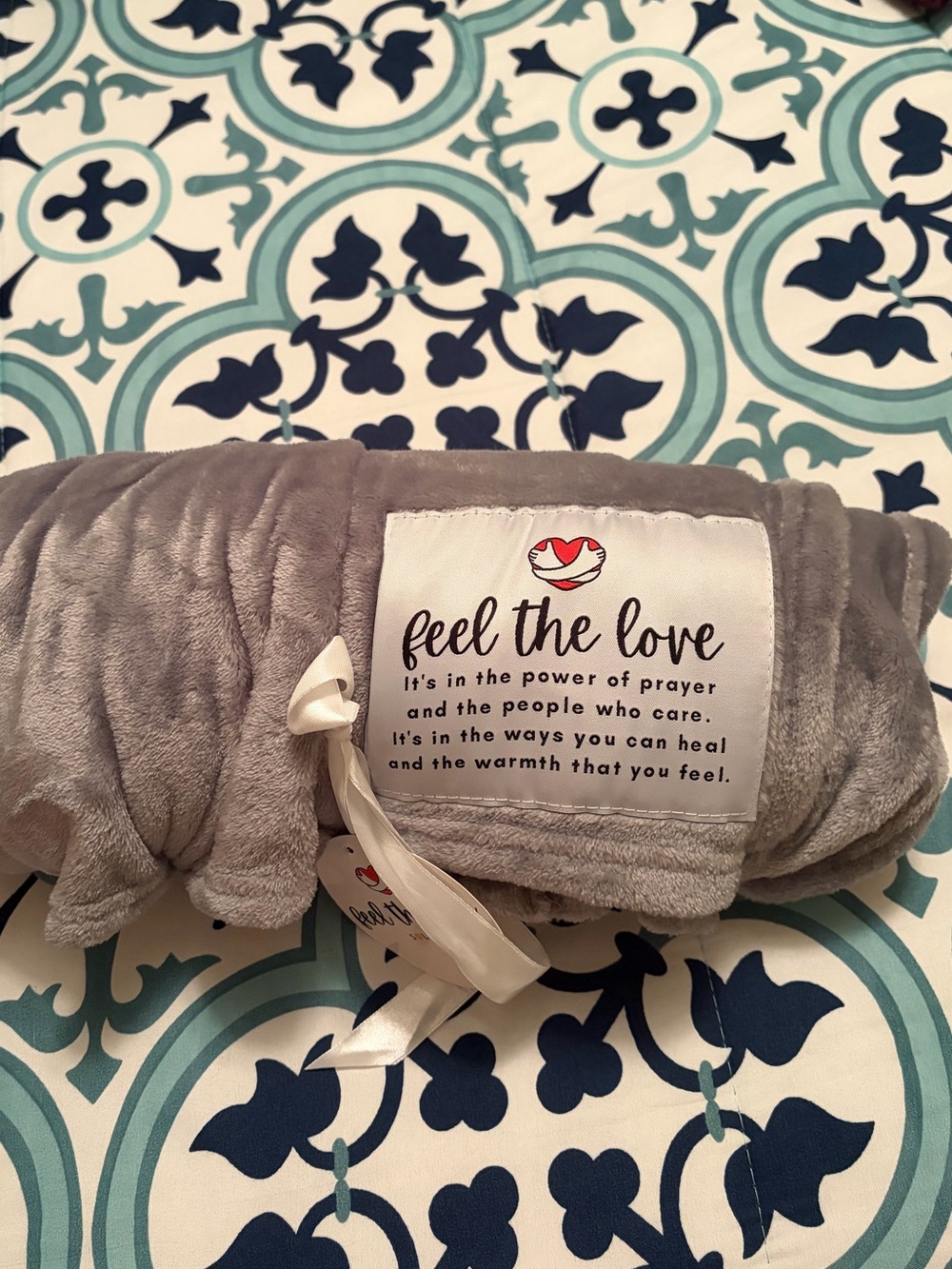Get Well Soon Plush Throw Blanket - Gray